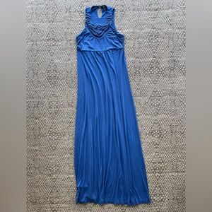 Tommy Bahama Tambour Crochet Maxi Dress Blue Full Bloom Womens S Beach Resort